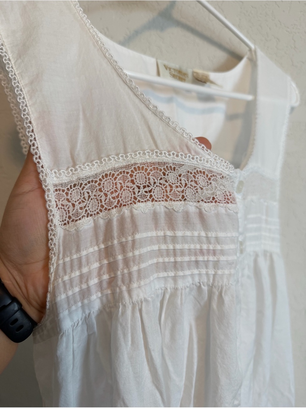 •VICTORIAS SECRET• Cottage Core Gold Label Cotton MooMoo MuMu Medium Nightgown - Picture 3 of 7